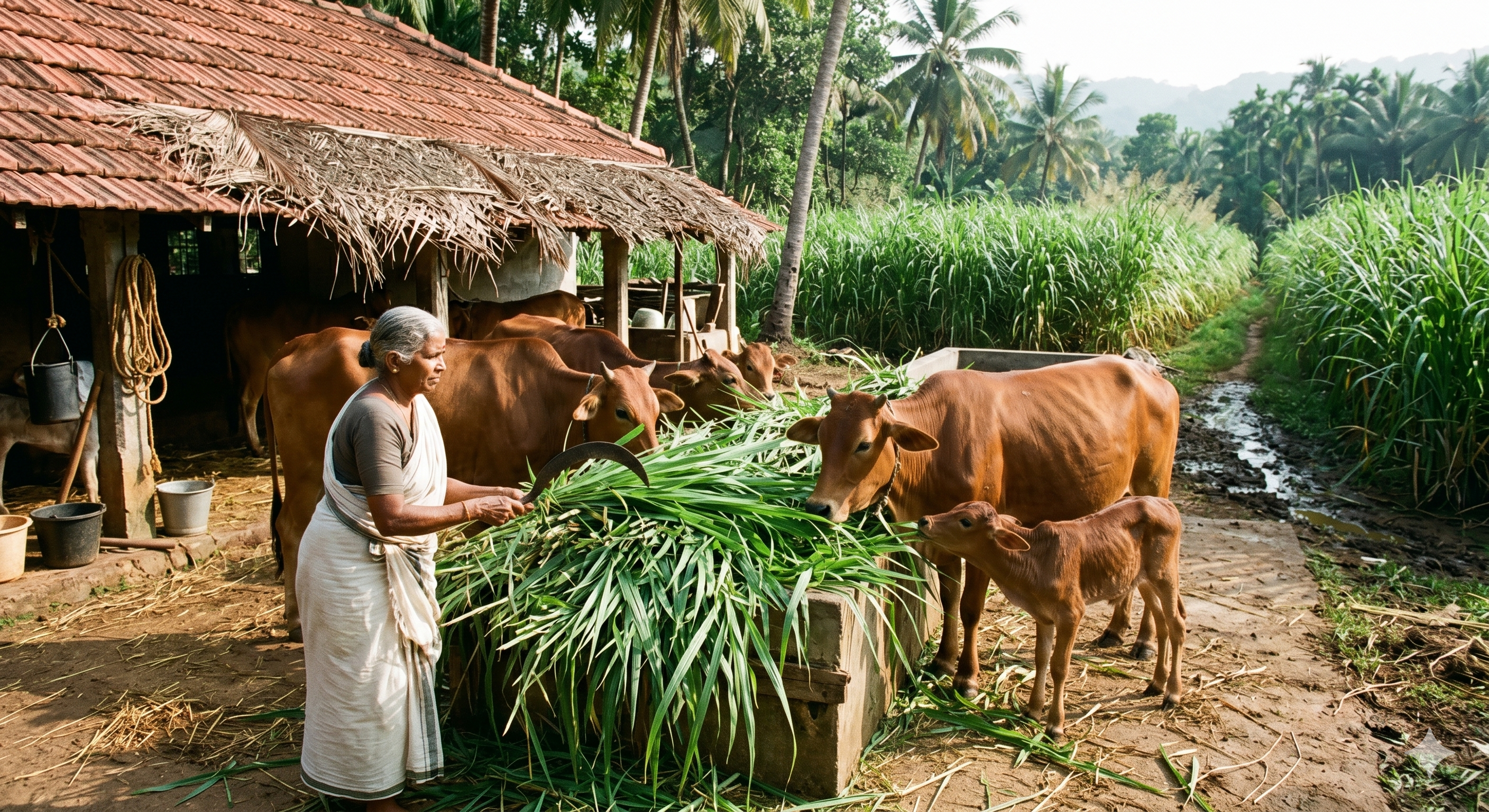 Local women making eco-friendly cow dung products